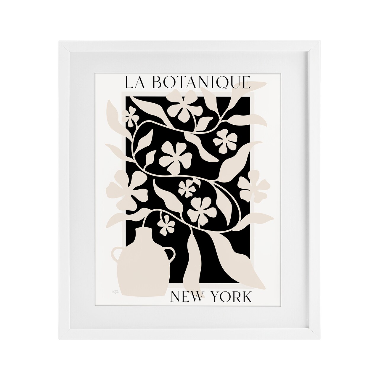 Stupell Industries La Botanique New York Framed Print Under Glass, design by Natalie Carpentieri